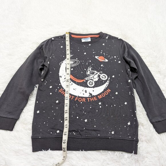 Pebbles Unisex Crew neck Fleece Lined Gray Long Sleeve Sweatshirt for 8Y NWOT - Picture 3 of 6